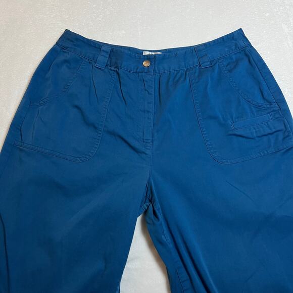 Chico's High Rise Wide Leg Crop Pants Size Medium/8 Colorful Lightweight Summer - Picture 3 of 9